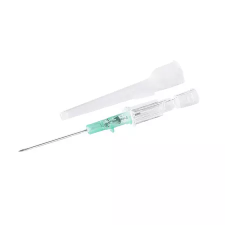 18 Gauge Safety Introcan Straight Enhanced IV Catheter