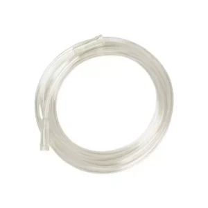 Clear Crush-Resistant Oxygen Tubing, 7′, Standard Connector, 50/CS